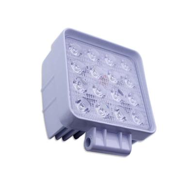 China 27w Square Aluminum Spot Light Marine Car Ip 66 White Waterproof Vehicle Equipments Led Work Light for sale