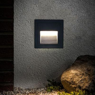 China Modern Waterproof IP65 6000K 3W 95mm LED Indoor Outdoor Step Lights Recessed Wall Lights for sale