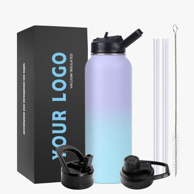 China 32 oz 40 oz Logo Leak Proof Sustainable Insulated Custom Vacuum Insulated Double Wall Stainless Steel Water Bottle For Sports for sale