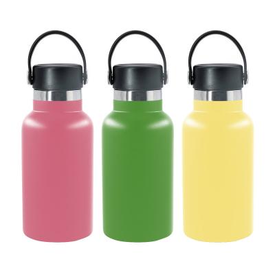 China Sustainable Custom Standard Logo Standard Mouth Double Wall Stainless Steel Water Bottle With Lid for sale