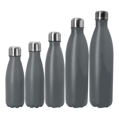 China Sustainable Sport Drinking 304 Stainless Steel Vacuum Flask Gym Insulated Cola Shaped Water Bottle for sale