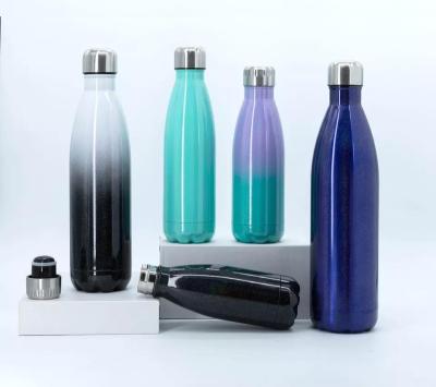 China Customized Sustainable Hot Selling Cola Shaped Double Wall Water Bottle Stainless Steel Bottles for sale