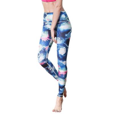 China CPG Global Women's Gyg Legging Sport Running Pants Yoga  Starry Blue Print  Slim Fit HK27 for sale