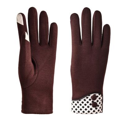 China Comfortable Glove Tactile Plus Cotton Gloves Winter Ladies Travel Gloves for sale