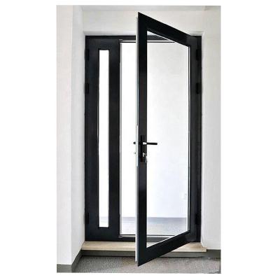 China Aluminum Swing Tempered Glass Casement Door Interior Door Design for sale