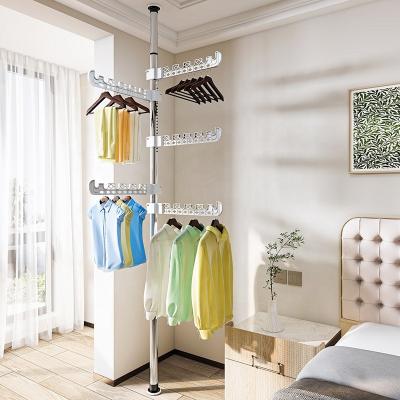 China Standing Cloth Hanger 5 Drilling Wing Does Not Coat Portable Telescopic Rack Stainless Steel Hanger For Balcony for sale