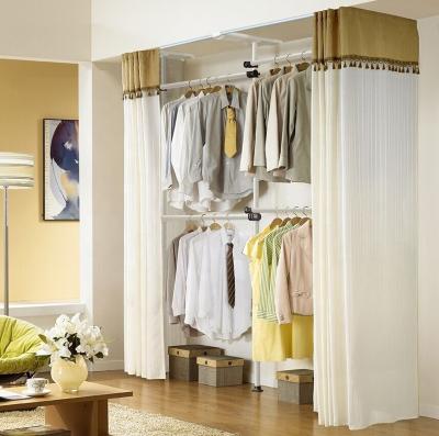 China Adjustable Cabinet Rod Portable Hang Clothes Wardrobe Hot Sale Adjustable Tension (Height) Pole for sale