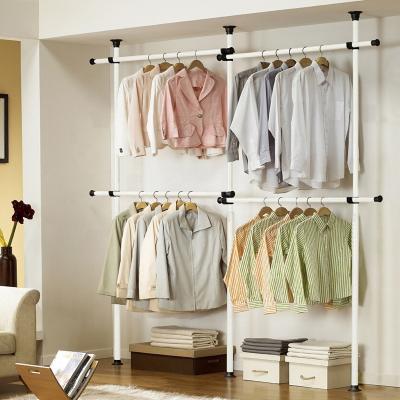 China Detachable Telescopic Cabinet Wardrobe Poles (Waist) Of Anti Rust Carbon Steel Adjustable Multifunctional Home Hangers for sale