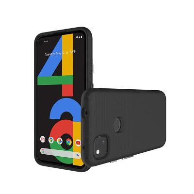 China 2 In 1 Design For Google Pixel 4a Stylish Popular 2 In 1 Design Plating Buttons Cell Phone Accessories Cover Case for sale