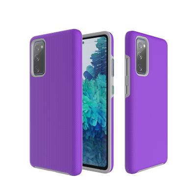 China 2 in 1 Design Purple 2020 Dual Guard TPU PC Material Drop Protection Mobile Phone Accessories Case For Samsung S20 FE for sale