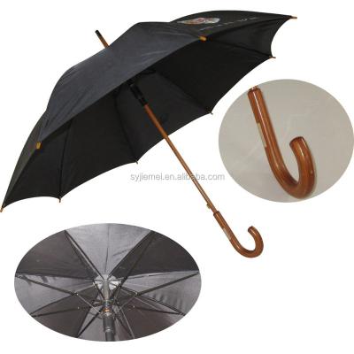 China Rustic 190T Pongee Cloth Rain Automatic Open Umbrella Or Upright Umbrella for sale