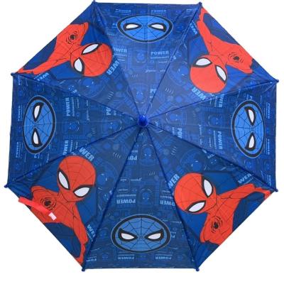 China Minimalist Spider Man Child Rain Umbrella Customized Printed Promotion Gift 15 17 19 Inch Size Manual Fiberglass Rib Cartoon BSCI Open Audit for sale