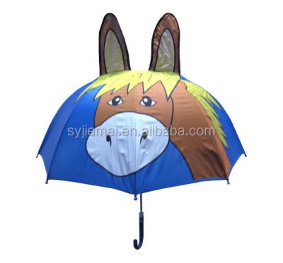 China Kids Polyester Horse Design Umbrella or Kids Umbrella for sale