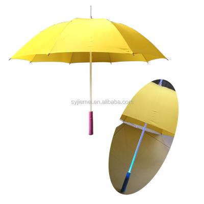 China Rustic LED Lit Stick Umbrella With Fiberglass Frame for sale