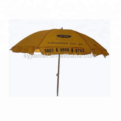 China 35 Minimalist Beach Umbrellas / Retractable Axle Sunproof Umbrella With Silk Logo for sale