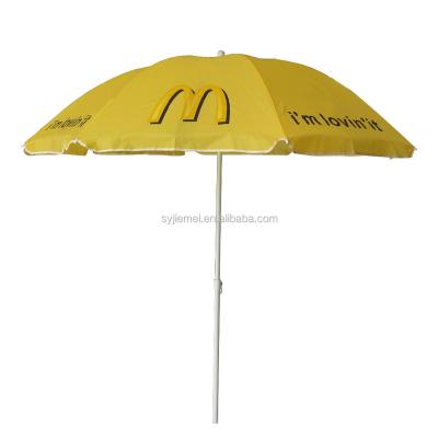 China Minimalist 180cm Or 200cm Outdoor Advertising Beach Umbrellas With Customized Logo Printing for sale