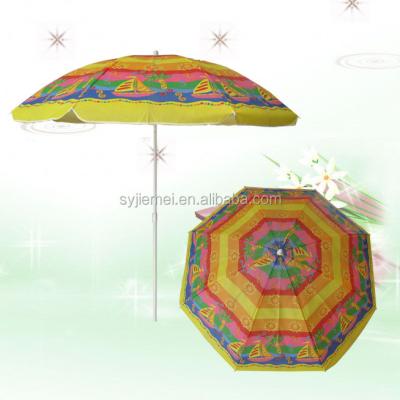 China Minimalist 180cm*8k Beach Umbrellas With 170T Polyester Flower Fabric for sale