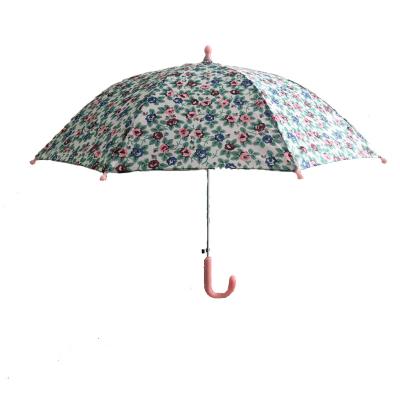 China Country 15inch*8k 170T Polyester Fabric Kids Umbrella With J Handle Plastic Kids Umbrella for sale