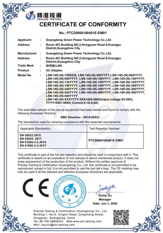 CE - Guangdong Green Power Technology Co., Ltd.