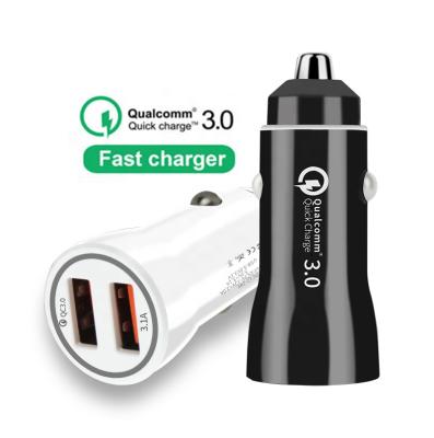 China New USB Access Mobile Phone 3.1a Charge 3.0 Mobile Phone Car Fast Charging Charger Fast Electric Car Charger for sale