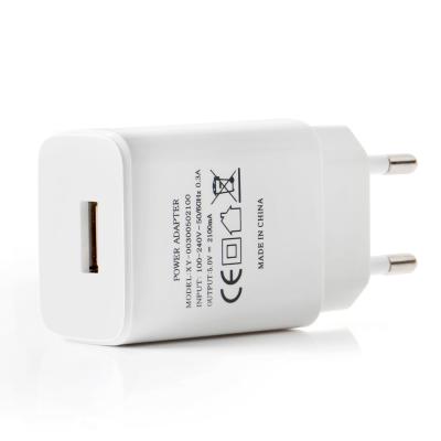 China Mobile Phone Wholesale EU USA 5V 2A 2.1A Adapter Wall Charger USB Fast Charging Charger For Android Phones for sale