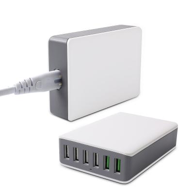 China For Mobile Phone Tablet Laptop USB Charger 60W 12A 4 5 6 Port USB Desktop Charging Station with Multi Port for iPhone iPad Galaxy Huawei Tablet for sale