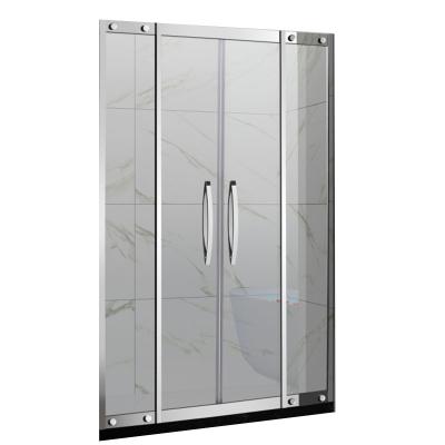 China Industrial polished stainless steel full unit cabin ducha wheel bathroom shower room interior sliding door KL-H005 for sale