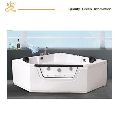 China 2015 New Design Massage Whirlpool Bathtub Indoor Portable Two Person Massage Bathtub Free Chinese Tube for sale