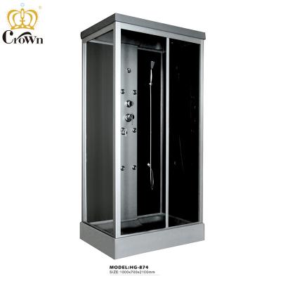 China 100*70 Modern Corner Bathroom Aluminum Alloy Framed Shower Room Clear Glass Shower Cubicle for sale