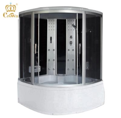 China With View Corner Shape Tray Style Modern Hydromassage Steam Shower Room For Couples, HG-8192 for sale