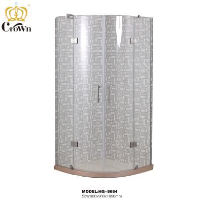 China Modern 90 Degree Flange Hinge Door Magnetic Frameless Strap Door Self Closing Shower Enclosure for sale