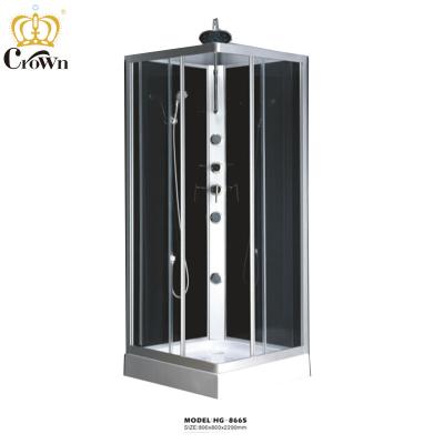 China Modern Square 80*80cm Tempered Glass Massage Shower Enclosures In Shower Room for sale