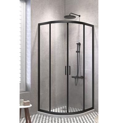 China With Hot Sale 2019 Frame Black 304 Stainless Steel Area Sliding Shower Enclosure HG-3621 for sale