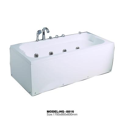 China Freestanding Rectangle Bath Jug With Top Massage Spa Air Bubble Bath Tub for sale