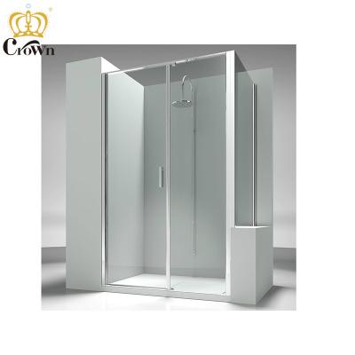 China Modern 6mm degree frameless shower screen door glass to glass hot sale shower screen for sale