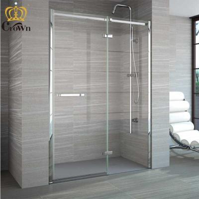 China 6mm Modern Shower Doors Sliding With Panel Shower Screen Return Shower Room for sale