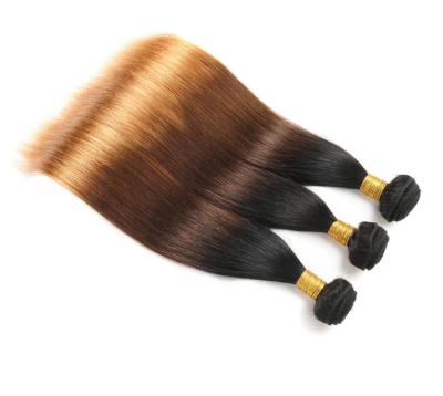 China Raw Virgin Sew In Cheap Hair Bundles To Grade 100% Peruvian Body Wave Three Tone Ombre Hair Extensions Hair Color Virgin 8a 1B 4 27 30 for sale