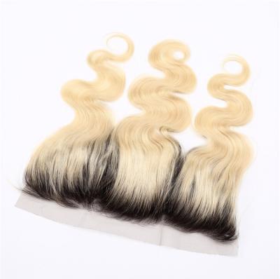 China Human Hair 1B 613 Blonde Bundles With Frontal Brazilian Body Wave With Remy Blonde Human Hair Lace Frontal Closure With Bundle for sale