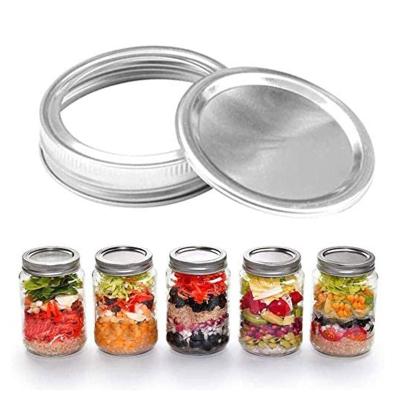 China Regular Heatable Canning Lids And Width 70/86mm Mouth Mason Jar Slot Type Lids for sale