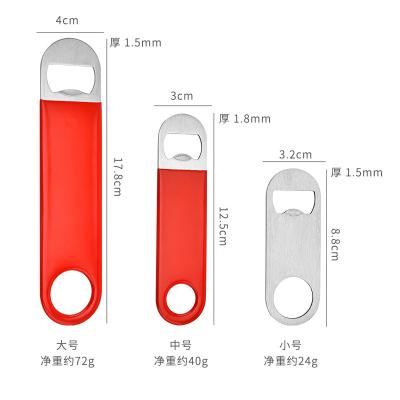 China Custom Open Cap Sublimation Stainless Steel Bar Opener Blade Customized Brand Blank Black Flat Beer Bottle Opener For Bar for sale