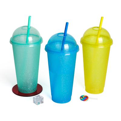 China Viable Color Changing Cups Tumblers With Lids Straws Reusable Bulk Tumblers Plastic Cold Cups For Adults Kids 24oz Tumbler for sale