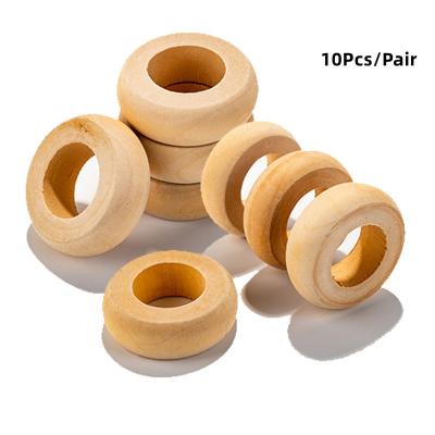 China Sustainable Wholesale Elegant Handmade Wooden Napkin Ring Set with 12 Napkin Rings Crafted for sale