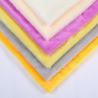 China Brushed Sheer PV Sueded 7 Color Semi High Luster Wool Plush Toy Dollhouse Textile Carpet Fabric Matte Velvet Fabric for sale