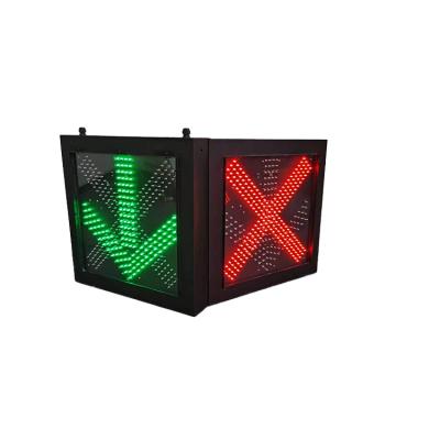 China Cold Rolled Board Hot Selling And Road Warning Light Lane Indicator High Quality Green Red Cross Arrow Warning Light for sale