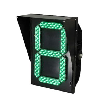 China Cold Rolled Single Board Factory Outlet Traffic Red Cross Green 8 Countdown Car Signal Light for sale