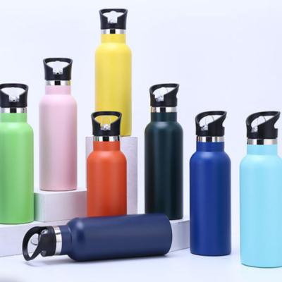 China Wholesale 304 Stainless Steel Sports Gym Water Bottle Sustainable Luxury Vacuum Flask With Straw for sale