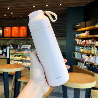 China New Double Wall Stainless Steel Leakproof Portable Insulated Vacuum Flask Viable With Carry Rope for sale