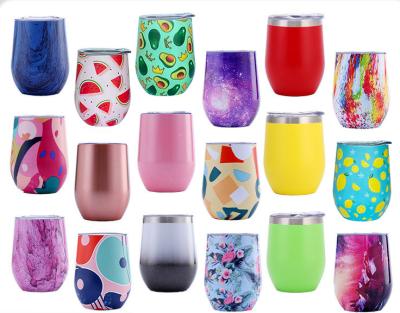 China Viable Customize High Quality 12 Ounces Insulated Stainless Steel Coffee Mug Wine Tumbler Cups for sale