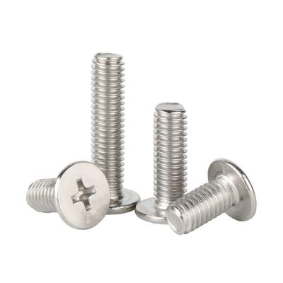 China Pan Good Selling m2 Pan Head Flat SS Screw M6 Flex Stainless Steel Metal Finished With Chrome Machine Screw for sale