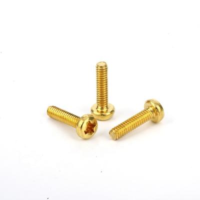 China Wholesale China Pan Head Phillips Scerws Brass Yellow Galvanized Machine Screws for sale